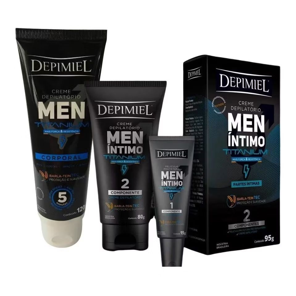 Kit Depilação Masculina Depimiel Men Intimo + Corporal