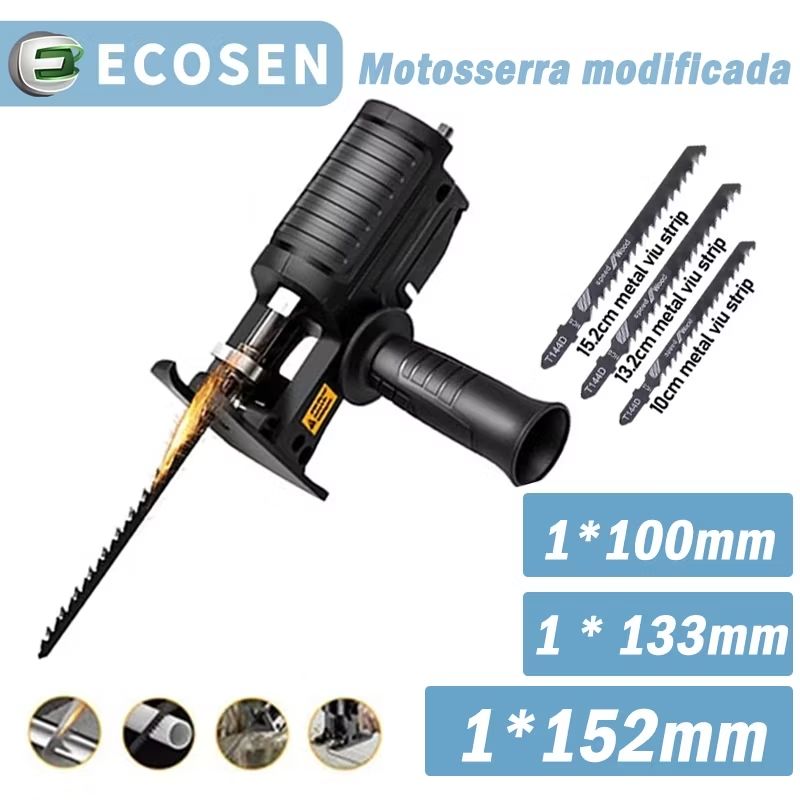 Kit Serra Adaptador de Serra Tico-Tico Elétrica para Furadeira e Parafusadeira, Ferramenta de Corte p Madeira