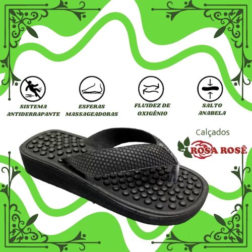 Sandalia Chinelo Confortavel Massageador Ortopédico Para Esporão e Facite